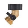 Expert Gardener Brass Material Heavy-Duty Angle Garden Hose Connector Height 2.22in.