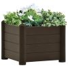 Garden Raised Bed PP Mocha 16.9"x16.9"x13.8"