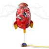 Rocket Sprinkler Launcher Outdoor Water Sprinkler Flying Splashing Fun Toys Summer Water Toy 360¬∞ Rotation for 3+ Years Old Boys Girls for Yard Pool