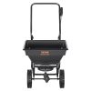 VEVOR Broadcast Spreader, 25 LB Walk-Behind Turf Spreader with 8" Wheels, Steel Push Fertilizer Spreader, Garden Seeder, and Salt Spreader