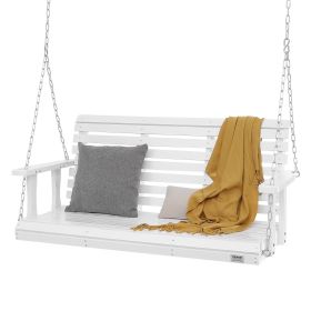 VEVOR Wooden Porch Swing 4.5 ft, Patio bench swing for Courtyard & Garden, Upgraded 880 lbs Strong Load Capacity