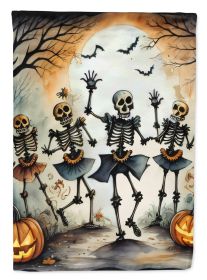 Dancing Skeletons Spooky Halloween Garden Flag Mailbox Flag Decorative Yard Flag Banner Outside Patio Artwork Yard Flower Beds, Garden Size