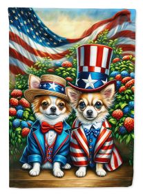 All American Chihuahua Garden Flag Mailbox Flag Decorative Yard Flag Banner Outside Patio Artwork Yard Flower Beds, Garden Size, Multicolor