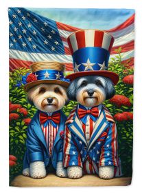 All American Dandie Dinmont Terrier Garden Flag Mailbox Flag Decorative Yard Flag Banner Outside Patio Artwork Yard Flower Beds, Garden Size