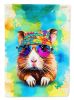 Hippie Animal Guinea Pig Garden Flag Mailbox Flag Decorative Yard Flag Banner Outside Patio Artwork Yard Flower Beds, Garden Size, Multicolor