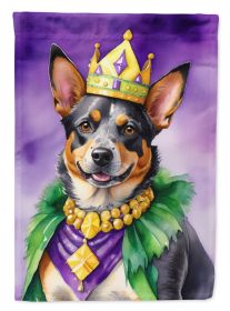 Australian Cattle Dog King of Mardi Gras Garden Flag Mailbox Flag Decorative Yard Flag Banner Outside Patio Artwork Yard Flower Beds, Garden Size