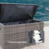 Direct Wicker Large 296 Gallons Brown Lamao Rattan Outdoor Storage Box Deck Box