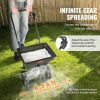 VEVOR Broadcast Spreader, 25 LB Walk-Behind Turf Spreader with 8" Wheels, Steel Push Fertilizer Spreader, Garden Seeder, and Salt Spreader