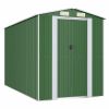 Garden Shed Green 75.6"x140.6"x87.8" Galvanized Steel