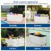 75gal 280L Outdoor Garden Plastic Storage Deck Box Chest Tools Cushions Toys Lockable Seat