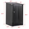 Outdoor Storage Shed, 3 x 3 FT Metal Steel Garden Shed with Single Lockable Door