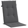 Garden Highback Chair Cushions 2 pcs Anthracite 47.2"x19.7"x1.2" Fabric