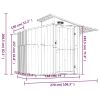 Garden Shed Anthracite 106.3"x51.2"x82.1" Galvanized Steel