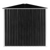 6 x 4 FT Outdoor Storage Shed, Metal Garden Storage House with Double Sliding Doors for Backyard Outdoor Patio, Black