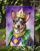 Australian Cattle Dog King of Mardi Gras Garden Flag Mailbox Flag Decorative Yard Flag Banner Outside Patio Artwork Yard Flower Beds, Garden Size