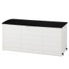 75gal 280L Outdoor Garden Plastic Storage Deck Box Chest Tools Cushions Toys Lockable Seat