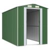 Garden Shed Green 75.6"x140.6"x87.8" Galvanized Steel