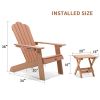 TALE Adirondack Chair Backyard Outdoor Furniture Painted Seating with Cup Holder All-Weather and Fade-Resistant Plastic Wood for Lawn Patio Deck Garde