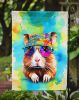 Hippie Animal Guinea Pig Garden Flag Mailbox Flag Decorative Yard Flag Banner Outside Patio Artwork Yard Flower Beds, Garden Size, Multicolor