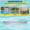 VEVOR Pool Fountain Stainless Steel Pool Waterfall 35.4" x 4.5" x 3.1"(W x D x H) with LED Strip Light Waterfall Spillway with Pipe Connector Rectangu