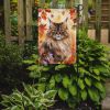 British Longhair Cat in Fall Leaves Garden Flag Mailbox Flag Decorative Yard Flag Banner Outside Patio Artwork Yard Flower Beds, Garden Size