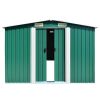 Garden Shed 101.2" x 192.5" x 71.3" Metal Green