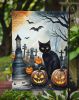 Black Cat Spooky Halloween Garden Flag Mailbox Flag Decorative Yard Flag Banner Outside Patio Artwork Yard Flower Beds, Garden Size, Multicolor