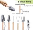 9 PCS Garden Tools Set Ergonomic Wooden Handle Sturdy Stool with Detachable Tool Kit Perfect for Different Kinds of Gardening