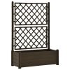 Garden Planter with Trellis 39.4"x16.9"x55.9" PP Mocha