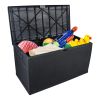 120gal 460L Outdoor Garden Plastic Storage Deck Box Chest Tools Cushions Toys Lockable Seat Waterproof