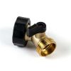 Expert Gardener Brass Material Heavy-Duty Angle Garden Hose Connector Height 2.22in.