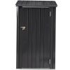 Outdoor Storage Shed, 3 x 3 FT Metal Steel Garden Shed with Single Lockable Door