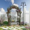 Outsunny Metal Trellis Arbor Arch for Climbing Plants with Garden Bench, Grow Grapes & Vines