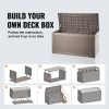 VEVOR Deck Box, 100 Gallon Outdoor Storage Box, 48.0" x 21.5" x 24.5", Waterproof PP Deckbox with Aluminum Alloy Padlock, for Patio Furniture