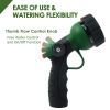 H2O WORKS Garden Hose Nozzle Thumb Control Heavy Duty Metal Water Nozzle with Adjustable Watering Patterns High Pressure Hose Nozzle Sprayer;  Pefect