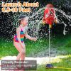 Rocket Sprinkler Launcher Outdoor Water Sprinkler Flying Splashing Fun Toys Summer Water Toy 360¬∞ Rotation for 3+ Years Old Boys Girls for Yard Pool