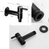 Black Modern Style Wall Mounted Basin Tap Washing Machine Faucet Kitchen Faucet Brass Single Cold Water Tap G 3/4"