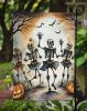 Dancing Skeletons Spooky Halloween Garden Flag Mailbox Flag Decorative Yard Flag Banner Outside Patio Artwork Yard Flower Beds, Garden Size