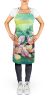 Louisiana Magnolias in Watercolor Apron Cooking Kitchen Server Baking Crafts Gardening for Adult Women Men, Unisex, Large, Multicolor