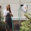 Retractable Garden Hose Reel Wall Mounted Automatic Water Hose Reel with Any Length Lock 8 Pattern Spraying Modes 180¬∞ Swivel Bracket