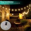 50FT Outdoor Globe String Lights Decorative Patio Lights Ball Fairy String Lamps with 50Pcs Bulbs for Garden Lawn Patio Cafe Party