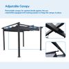 10x10 Ft Outdoor Patio Retractable Pergola With Canopy Sunshelter Pergola for Gardens,Terraces,Backyard,Gray