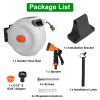 Retractable Garden Hose Reel Wall Mounted Automatic Water Hose Reel with Any Length Lock 8 Pattern Spraying Modes 180¬∞ Swivel Bracket