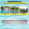 VEVOR Pool Fountain Stainless Steel Pool Waterfall 23.6" x 4.5" x 3.1"(W x D x H) Waterfall Spillway with Pipe Connector Rectangular Garden Outdoor