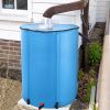 100 Gallon Folding Rain Barrel Water Collector Blue