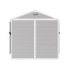 6' x 4.4' Resin Weather Resistant Outdoor Storage Shed with Floor for Garden,Backyard,Pool Tool, Light Grey