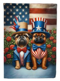 All American Brussels Griffon Garden Flag Mailbox Flag Decorative Yard Flag Banner Outside Patio Artwork Yard Flower Beds, Garden Size, Multicolor (default: default)