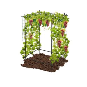 Plant Garden Beds Supports for Climbing Plants Outdoor (Color: Black A, size: As pic show)