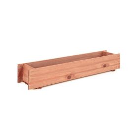 Wooden Decorative Planter Box for Garden Yard and Window (Color: Brown)